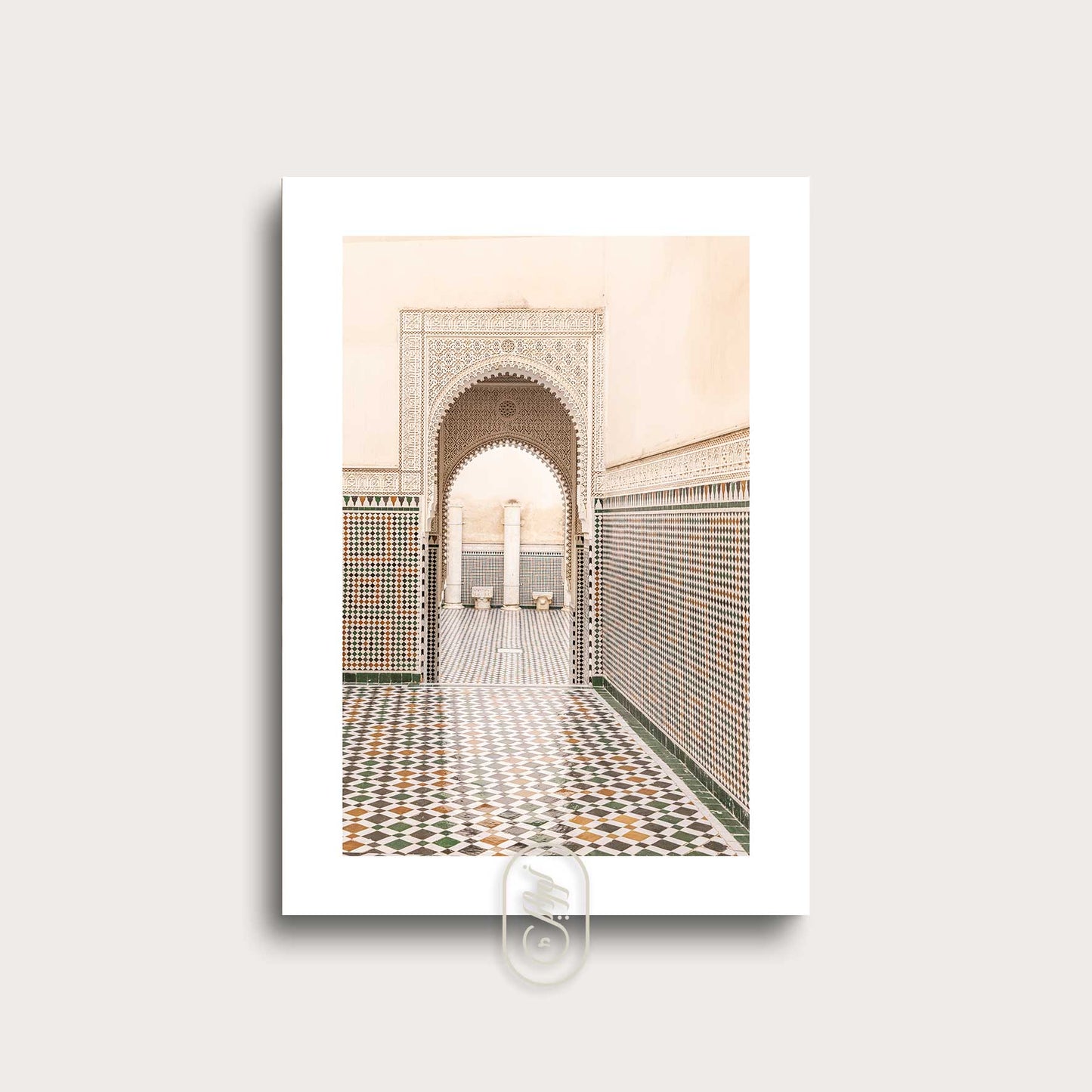 Colorful Islamic poster showcasing cultural richness and heritage in Morocco