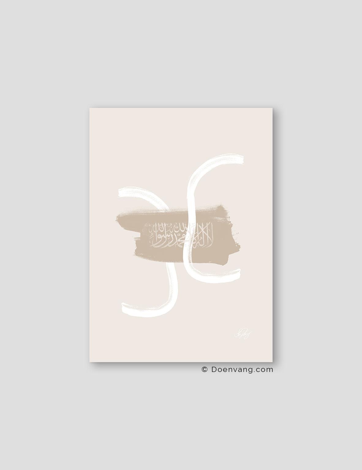Beige and White Abstract Shahada - Doenvang