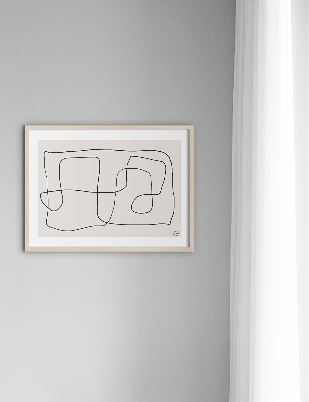 Abstract ink, Beige - Doenvang