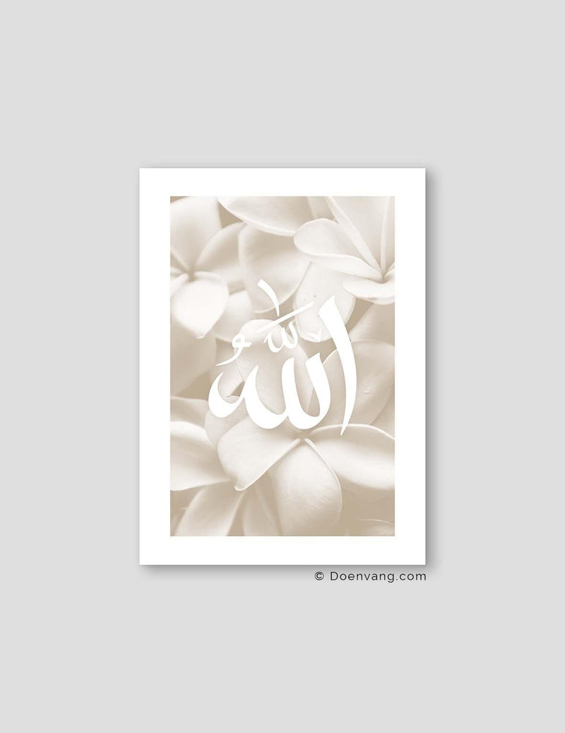 Allah on Beige Jasmine Flower - Doenvang