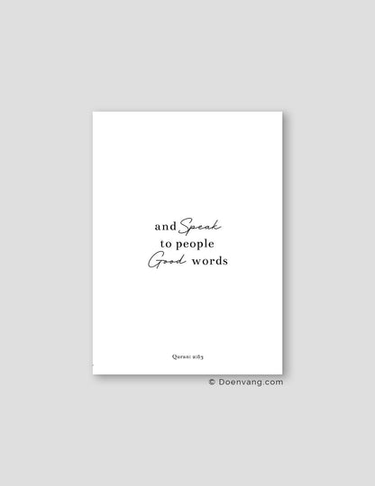 And Speak to People Good Words - Doenvang