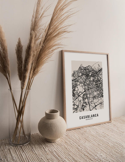 Beige Street Map, Casablanca - Doenvang