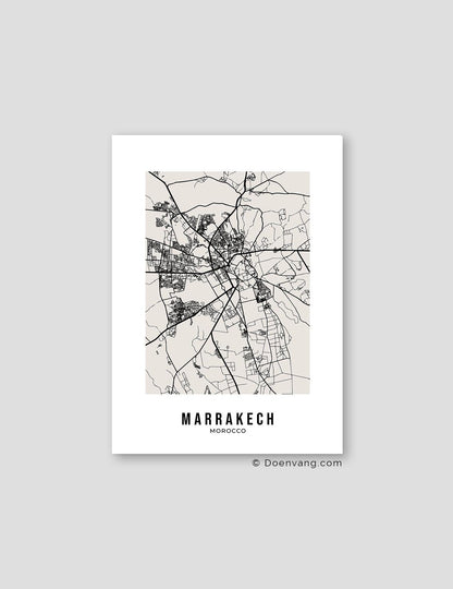 Beige Street Map, Marrakech - Doenvang