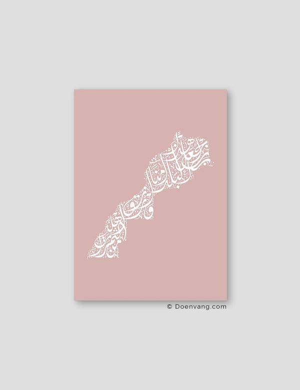 Calligraphy Morocco, Pink / White - Doenvang