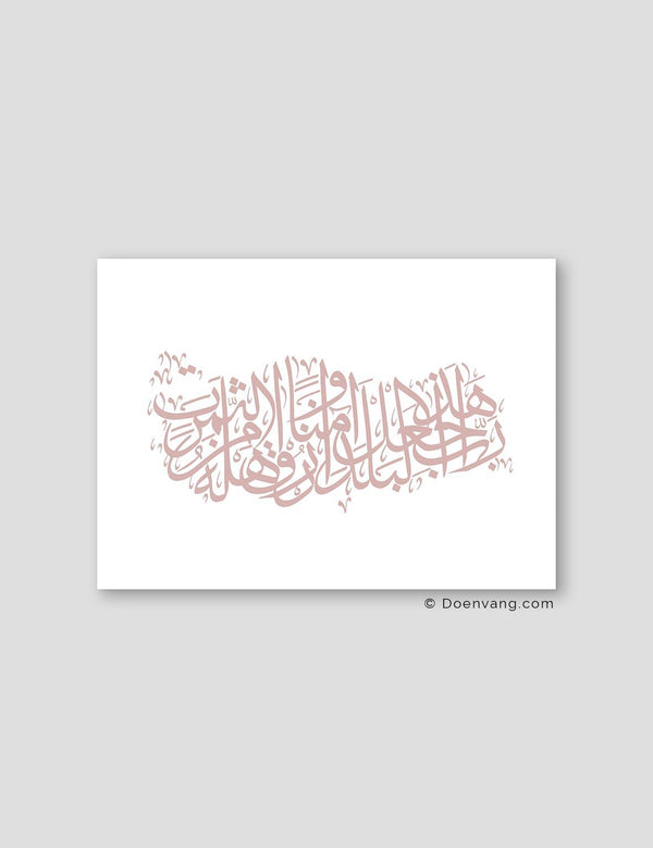 Calligraphy Turkey, White / Pink - Doenvang