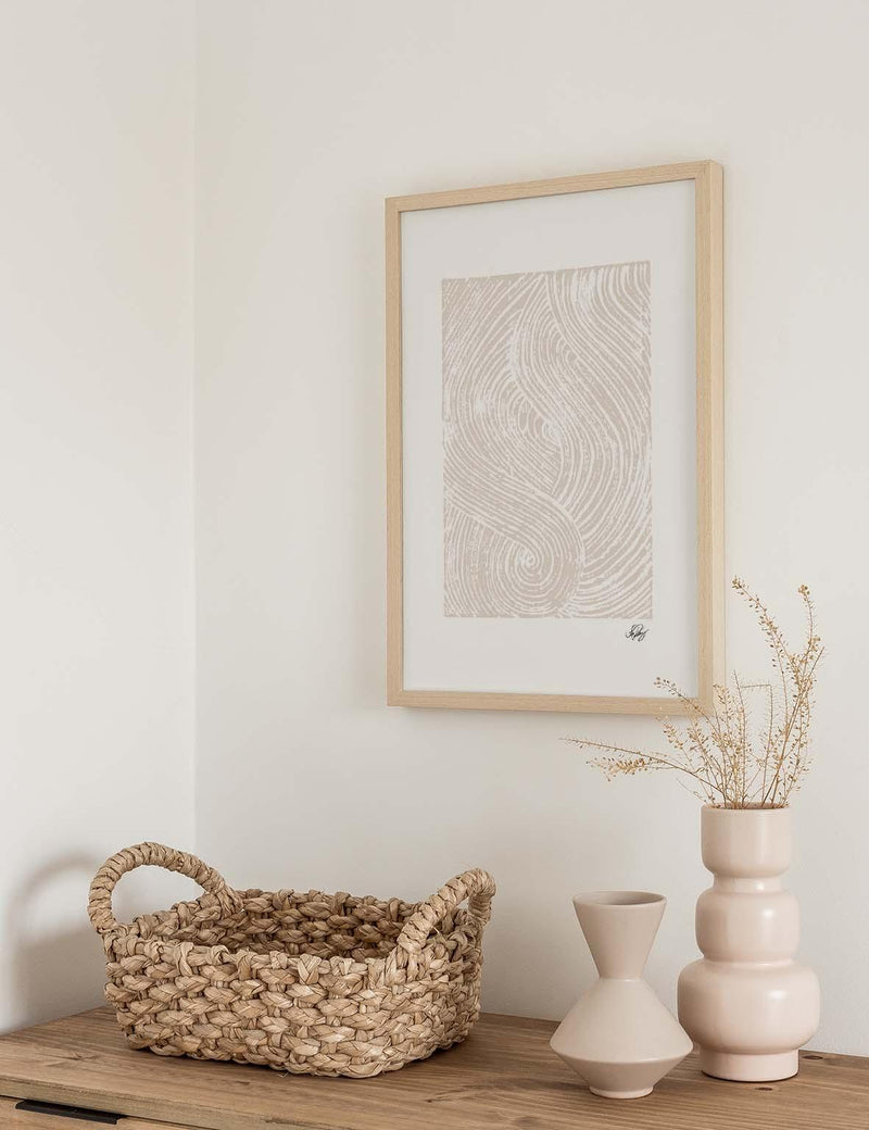 Handmade Allah Shapes | Beige on White - Doenvang