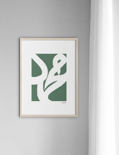 Muhammad (PBUH) White Crayon on Green - Doenvang
