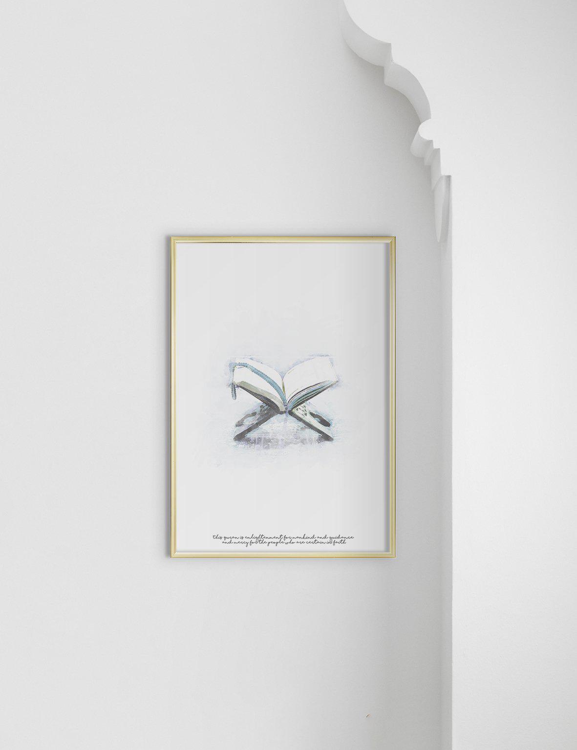 Quran Watercolor, Blue - Doenvang