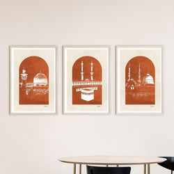 The Three Handmade Mosques, Orange Vintage, Large - Doenvang